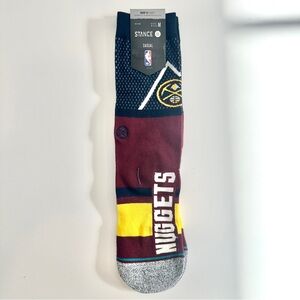 Stance Nuggets Crew Socks - Burgundy, Yellow, Gray